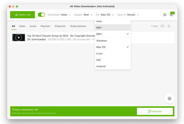 4K Video Downloader on Mac