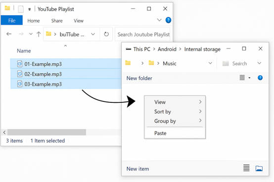 Transfer MP3 to Android