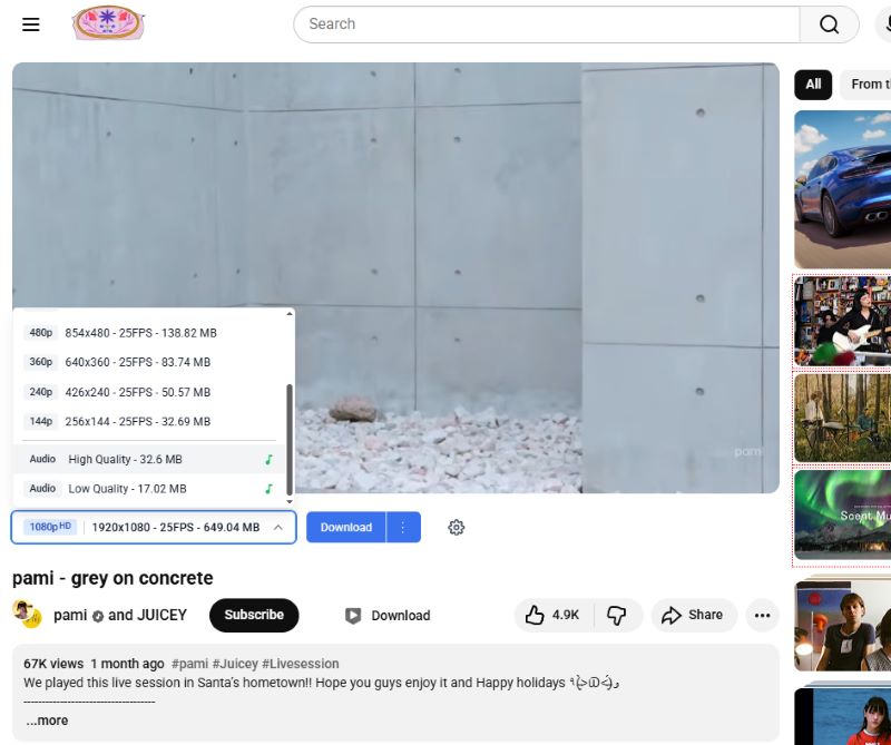 Tubly Downloader safe youtube to mp3 chrome extension interface