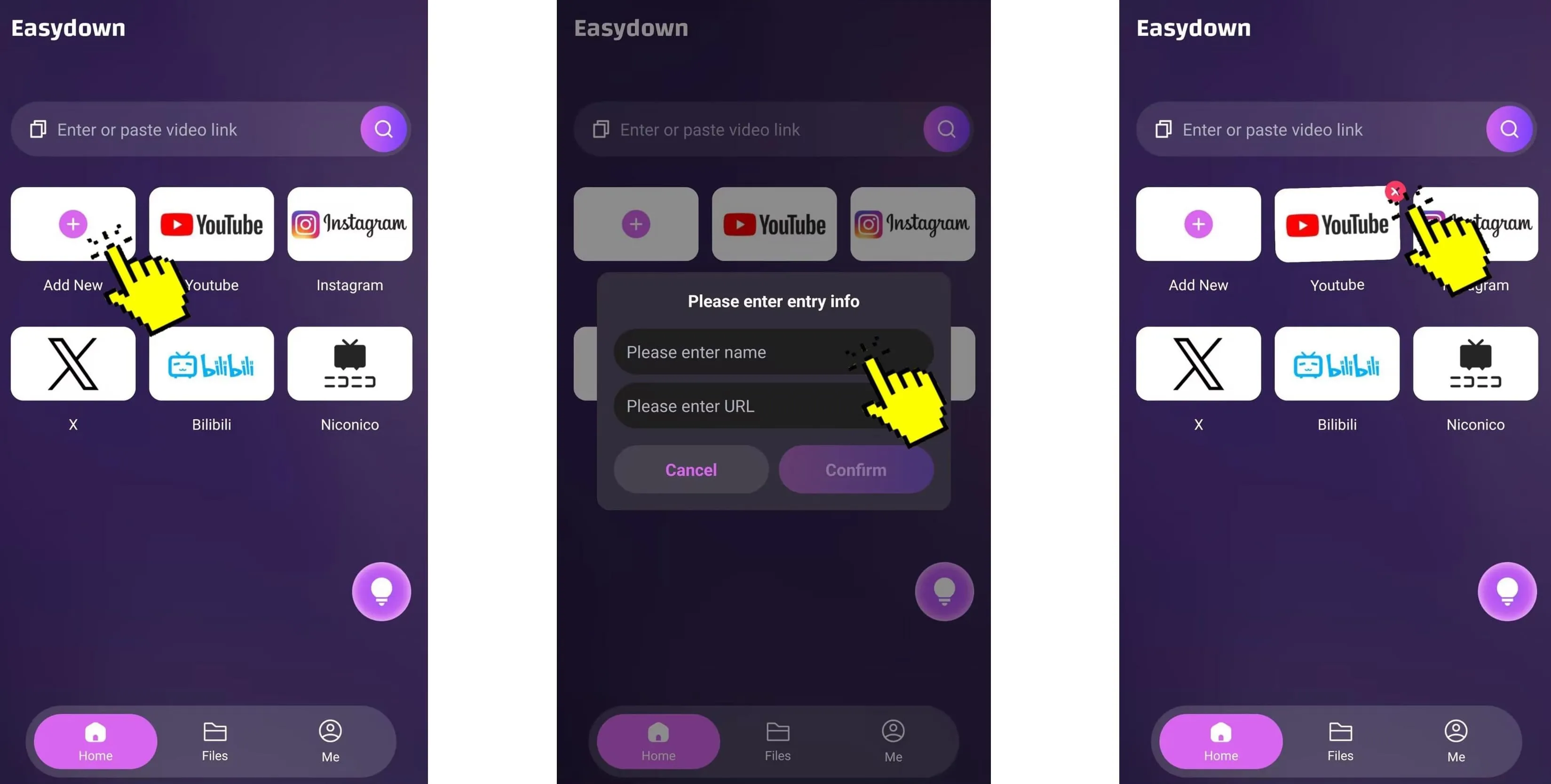 Add or Remove Favorite Sites in EasyDown App