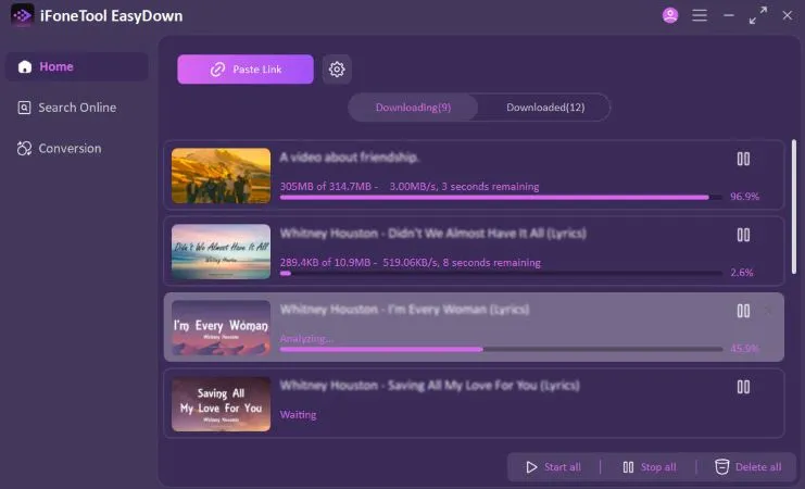 Easydown downloading YouTube Video process