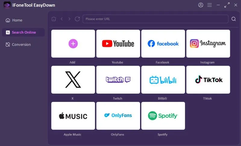 EasyDown Search Online tab