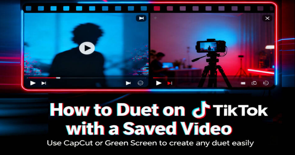 how to duet on TikTok with a saved video
